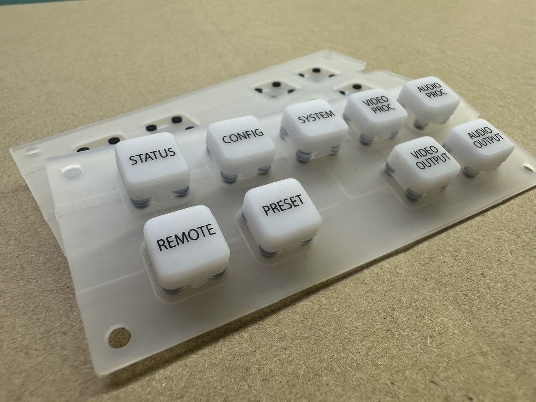 Rubber Membrane Switch With Strong Tactile Response For Small Handheld Devices