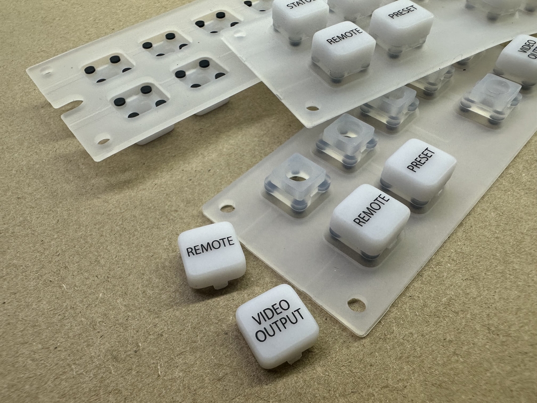 Rubber Membrane Switch With Strong Tactile Response For Small Handheld Devices