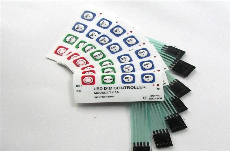 Custom PET Push Button Membrane Switch Panel SGS Certified